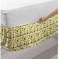 thumbnail image 2 of Fruits Bed Skirt, Apple and Pears Food Botany Fresh Healthy Garden Yummy Theme, Elastic Bedskirt Dust Ruffle Wrap Around for Bedding Decor, 4 Sizes, Hunter Green Yellow, by Ambesonne, 2 of 2
