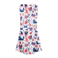 thumbnail image 3 of CCRFTGI 4th of July Dresses for Kids Girls 10-12 Cute American Flag A-Line Dress V-Neck Independence Day Sleeveless Girls Clothes 2026 Summer Trendy Dresses Red 12-13 Years, 3 of 5