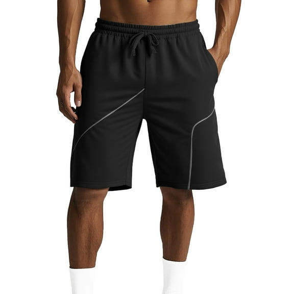 Bcfgryg Men's Loose Fit Streetwear Shorts β Oversized Casual Quarter Length Sports Shorts With Functional Design Big And Tall Men's Athletic Shorts Black L