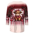 thumbnail image 4 of Xuyuer Valentine T Shirts Love Heart Printed Graphic Tee Tops Women's Casual 3/4 Sleeve T-Shirts Round Neck Cute Tunic Tops Basic Tees Blouses Business Work Tee Top Spring Shirts, 4 of 6