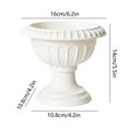 thumbnail image 3 of Hvmvliv Flowerpot Plastic Flower Pot Set - 2-Pack Split Half Design for Imitation Flower Arrangement and Gardening Decoration 16x16x14cm White, 3 of 6