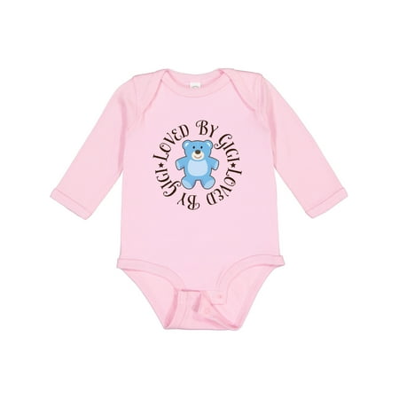 

Inktastic Loved by Gigi Baby Boy Gift Baby Boy Long Sleeve Bodysuit