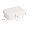 thumbnail image 5 of Travel jewelry box, portable jewelry box with mirror, jewelry box for necklaces, bracelets, rings, earrings-White, 5 of 5