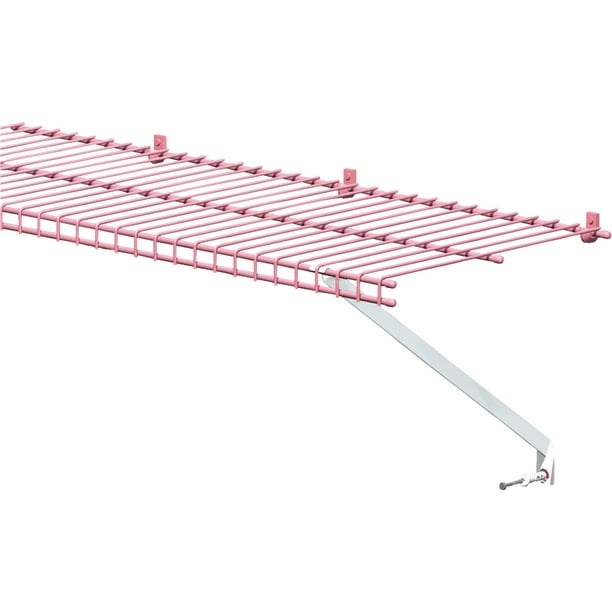 White Wire Shelving Support Bracket, Shelf Support Pole For Wire Shelving