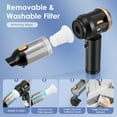 thumbnail image 4 of ALILYY Car Vacuum Cleaner,22000PA Cordless Car Vacuum 4 in 1 Handheld Vacuum for Car with Compressed Air Duster & Air Blower & Pump Hand Held Vacuum for Car,Home,Office,Camping,Black, 4 of 9
