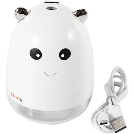 

Ultrasonic Humidifier Essential Oil Diffuser Cute Mouse Freshener Nebulizer with LED Night Lamp Tabletop Diffuser White