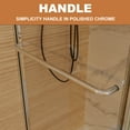 thumbnail image 6 of Sliding Shower Door 54" W x 72" H, 6 mm Clear Glass Semi-Frameless Shower Doors, Brushed Nickel, 6 of 9