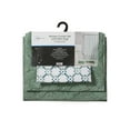 thumbnail image 6 of Mainstays 15-Piece Green & White Diamond Bathroom Set – Shower Curtain, Bath Rugs & Hooks, Stylish Polyester Design, 6 of 6