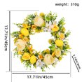 thumbnail image 2 of Tahtuvzn Home Decor Clearance! Lemon Simulated Flower Wreath Fresh Plant Weaving Door Hanging Home Decoration, Gifts for Friend, 2 of 6