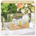 thumbnail image 2 of NCYP Envelop Shaped Gold Wedding Card Box with Heart-shaped Lock Key Set, with Slot, for Reception, Wishingwell, Decorative Storage Box(Card Box and Lock Key Only), 2 of 7