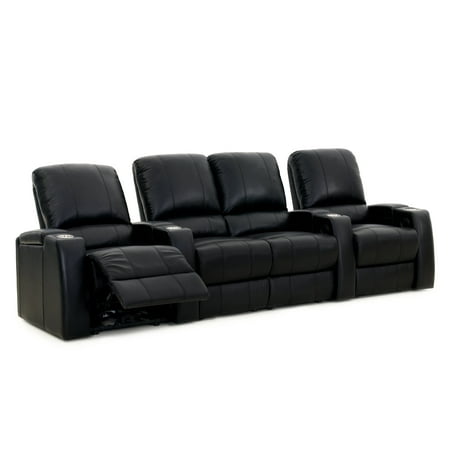 Octane Seating Storm XL850 Home Theater Sectional Sofa Black Leather ...