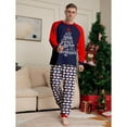 thumbnail image 5 of GYRATEDREAM Family Christmas Pjs Matching Sets Reindeer and Snowflake Patterned Sleepwear Xmas PJS Set for Couples and Kids Jammies Loungewear Set for S(Dad) Blue, 5 of 8