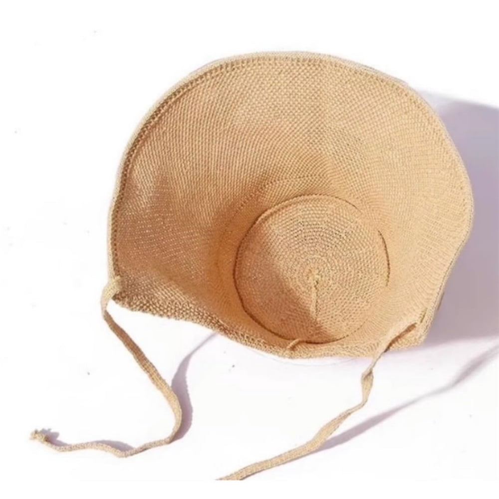 Women Vintage Bonnet with Tie Foldable Cap Sun Hat, Wide-Brim Sun hat, Summer Beach hat, Breathable and Comfortable