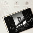 thumbnail image 6 of Elephant Stock Iconic Manhattan Bridge Wall Art - Horizontal Canvas Wall Art - Living Room Wall Decor - Architecture Canvas - Black And White Decor - 12" x 8", 6 of 8
