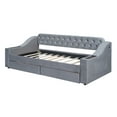 thumbnail image 4 of Harper & Bright Designs Twin Size Upholstered Daybed with Storage Armrests and USB Port, Gray, 4 of 9