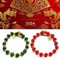 thumbnail image 6 of 2024 Lucky Dragon Beaded Bracelet Agate Blessing Sign Lot F4 K8L8 D4Y5 I4R9, 6 of 8