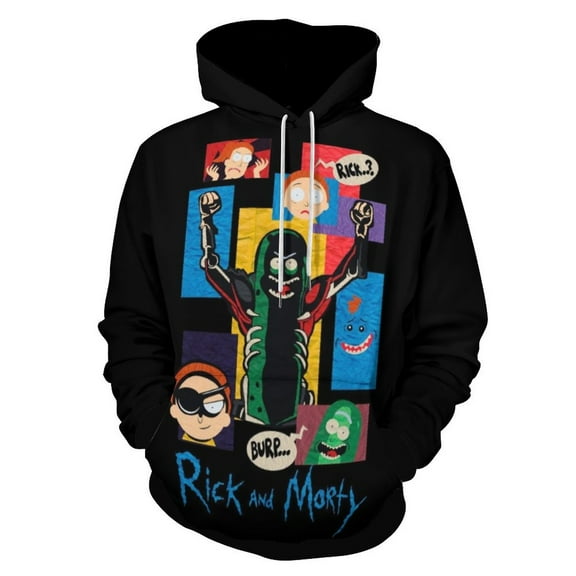 Rick And Morty Unisex Sweatshirts Loose Pullover Sweater Hooded Hoodie 3D Printing Jacket Winter Fall Clothes S