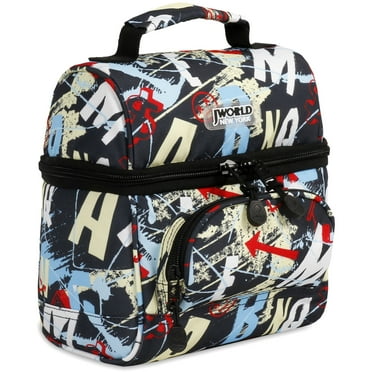 J World Boys and Girls Corey Insulated Kids Lunch Bag for School, Graffiti