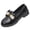 Black, variant on Women's Loafers Bow Slip On Retro Casual Solid Spring Autumn Brown 42