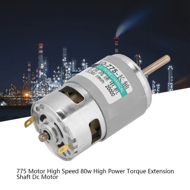 Alta Potencia 775 Motor Alta Velocidad Alta Velocidad 80W EJE DE EXTENSION DC MOTOR 12 V 24 V Para Automatizaciónon Automatizació Elogue de Automatización del Hogar Equipo de