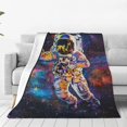 thumbnail image 2 of Space Galaxy Decor Throw Blanket Cozy Plush Flannel Fleece Warm Soft, 2 of 7