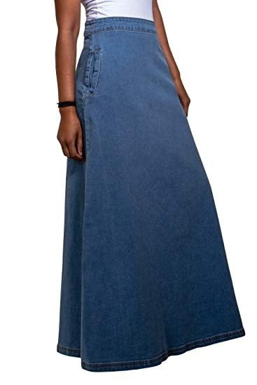 black jean skirt walmart