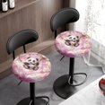 thumbnail image 3 of ZIATUBLE Panda Print Bar Stool Slipcovers Cherry Blossom Stool Covers Cushion 2 Pieces Wear Resistant Stool Cushion Slipcovers for Chairs 14-16 Inch Reusable Circle Stool Seat Covers, 3 of 6
