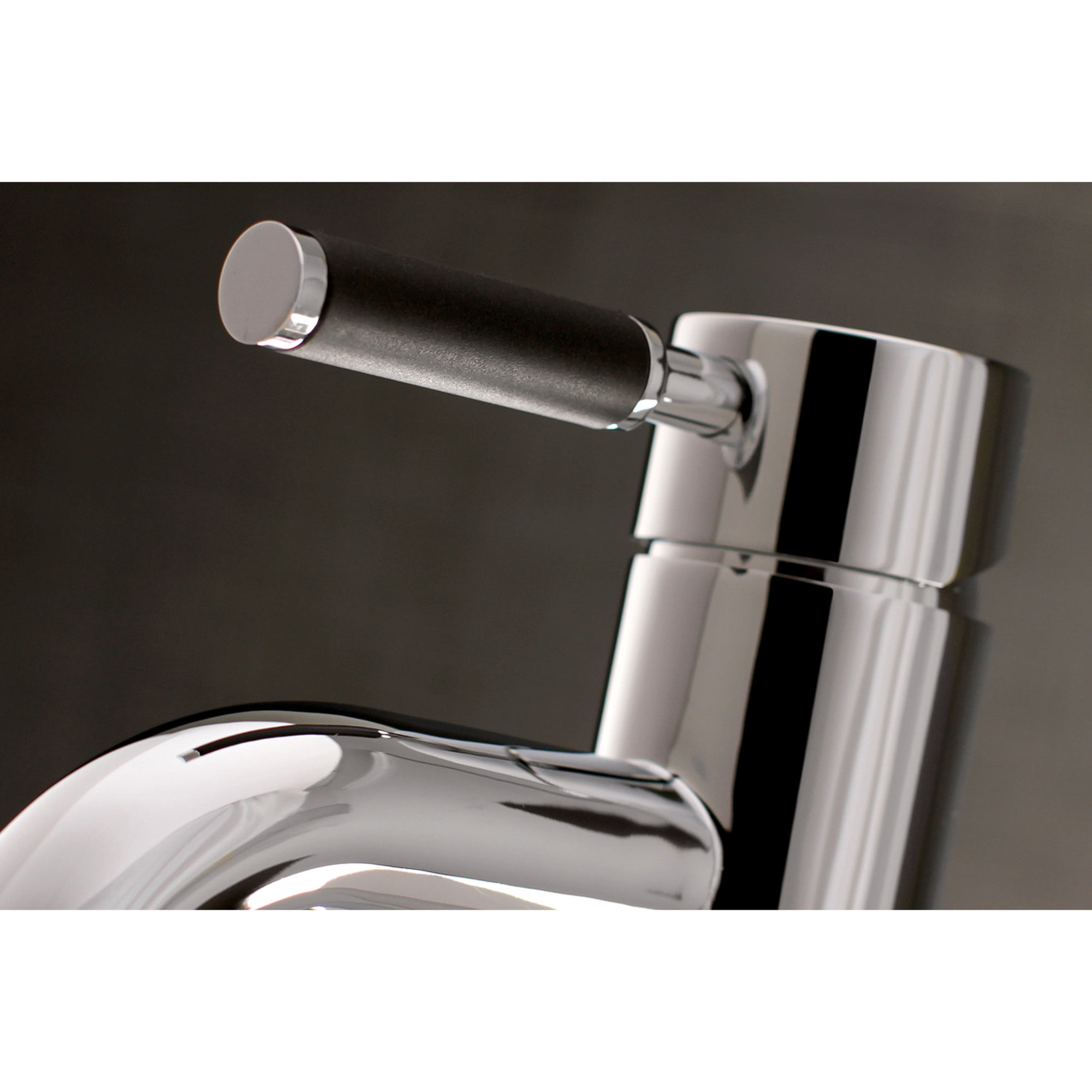 Kingston Brass LS8221DKL Kaiser One-Handle 1-Hole Bathroom Faucet with Push Pop-Up Drain in Polished Chrome