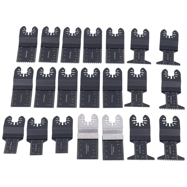Herwey 21Pcs Oscillating Saw Blade Woodworking Quick Release Polishing Straight Multitool Blades Kit,Wood Oscillating Multitool,Straight Saw Blade