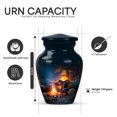 thumbnail image 3 of Yatskia Night Campfire Small Urns for Human Ashes Keepsake Adult Mom and Dad, Decorative Large Memorial Urn for Ashes Adult Male, (Classic 10 Inch and 3 Inch), 3 of 8