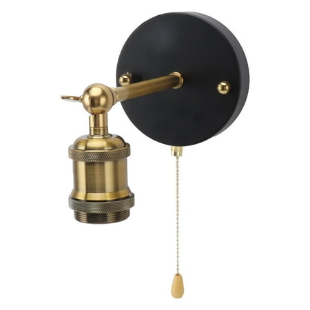 

Retro Wall Sconce E27 E26 Iron Adjustable Vintage Wall Mounted Lamp Lighting Fixture Set with Switch for Bedroom Living Room Bar 85‑265V Gold