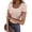 Apricot, variant on Women Short Sleeve Tops Square Neck Ribbed Knit Color Block T Shirts Fitted Casual Summer 2026 Trendy Basic Tees White Medium