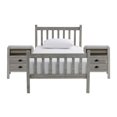 thumbnail image 2 of Alaterre Furniture Windsor 3-Piece Wood Bedroom Set with Slat Twin Bed and 2 Nightstands, Driftwood Gray, 2 of 3