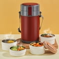 thumbnail image 2 of TIMIFIS Lunch Jar Stainless Steel Vacuum Lunch Box Insulated Pot Can Be Filled with Water Insulated Barrel Portable Lunch Box Meal Prep Containers Kitchen Gadgets, 2 of 2