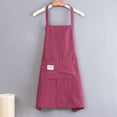 thumbnail image 2 of LongDay Women Kitchen Apron with Hand Wipe Pockets，Big Pocket,Hand-wiping, Waterproof for Cooking Baking, 2 of 4