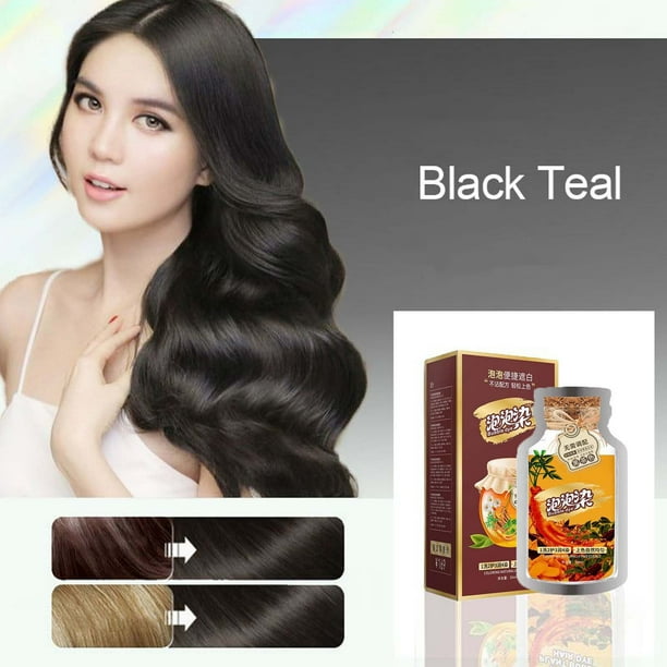 Tinte capilar en bolsita con extracto de plantas naturales para teñir el cabello en casa. Suave y no dañino. Fácil de usar. 300 ml.