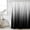 Black, variant on Burnt Orange Black Ombre Shower Curtain, Waterproof Shower Curtains for Bathroom, Modern Abstract Striped Gradient Washable Fabric Bathtub Curtain Set Bath Decor with 12 Hooks Long 72"x84"