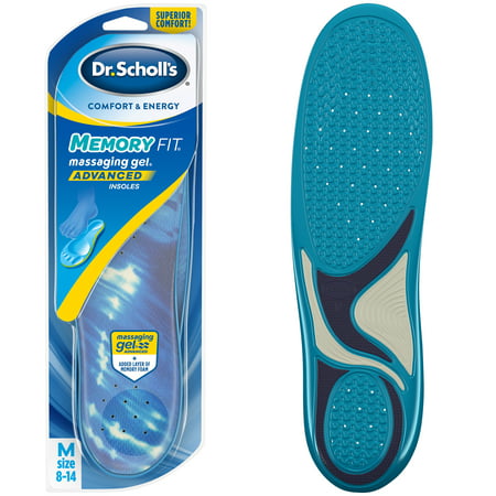 Dr. Scholl’s MEMORY FIT Insoles with Massaging Gel Advanced, 1 Pair (Men's (Best Insoles For Nurses)