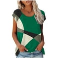 thumbnail image 1 of Birdeem Mode Femmes Mode T-Shirt Blouse à Manches Courtes à Col Rond Imprimé Hauts Amples, 1 of 6