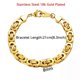 thumbnail image 3 of Punk 8mm Byzantine Chain Link Bracelet Male 21cm Gold Silver Color Stainless Steel Hand Chain Bracelet for Men Jewelry Gift, 3 of 5