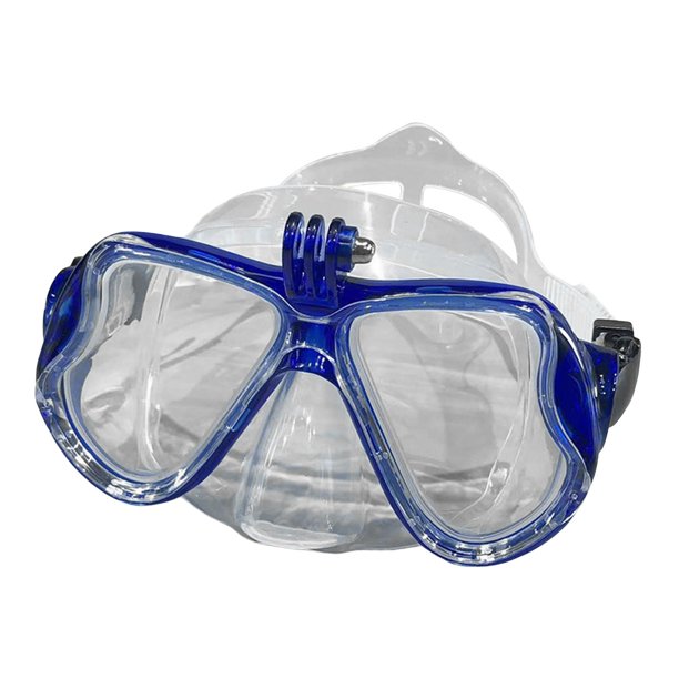Máscara de buceo para adultos Máscara de natación con soporte para cámara Vista amplia profesional con Azul claro A Sharpla cubierta de natación