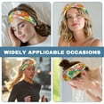 thumbnail image 6 of Jiueut Hippie Flower Nurse Button Headband Nursing Headbands with Buttons for Mask 4 Piece Elastic Sports Headbands Thick Non-Slip Hair Bands for Women Wide Headbands for Girls, 6 of 7