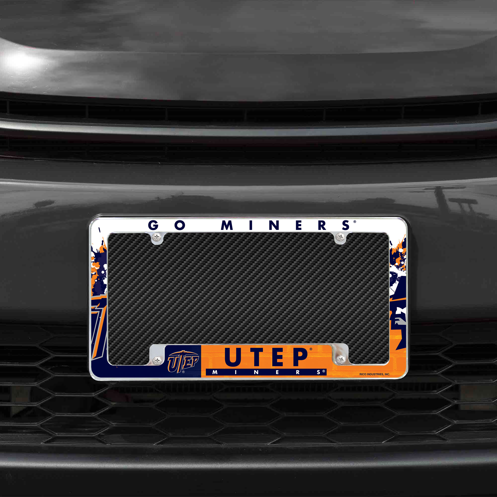 Texas El Paso NCAA Miners Chrome Metal License Plate Frame with Bold Full Frame Design - image 2 of 10