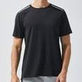 thumbnail image 5 of ZQUUVOU Men's T Shirt Solid Color Short Sleeved Crew Neck Casual Shirts (Black,2XL), 5 of 9