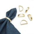 thumbnail image 1 of YQHWQ Ensemble de 6 Porte-Serviettes en Métal Demi-Rond Or, 1 of 5