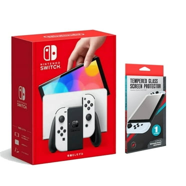 Nintendo Switch OLED Model with 64GB, White, Bundle (Imported Version ) Powever Bundle