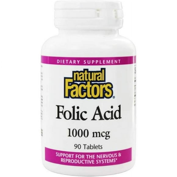 Natural Factors - Acide Folique Tailles Multiples
