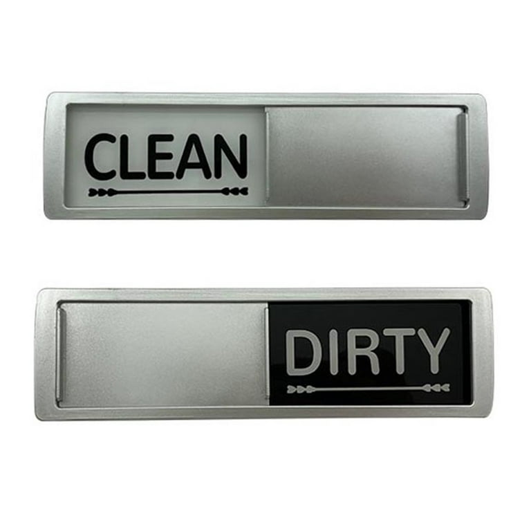 Clean Dirty Dishwasher Magnet Indicator Sign Non-Scratch Simple Sliding  Kitchen 