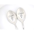 thumbnail image 1 of Couple Engraved Spoon - Grandpas / Grandmas Ice Cream Spoon Gift for Dad Mom Ice Cream Lover | Pregnancy Reveal Gift Ideas | Christmas / Thanksgiving gift from Granddaughter Grandson - 7 Inch, 1 of 5