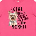 thumbnail image 4 of Inktastic A Girl Who Loves Her Yorkie Youth T-Shirt, 4 of 5